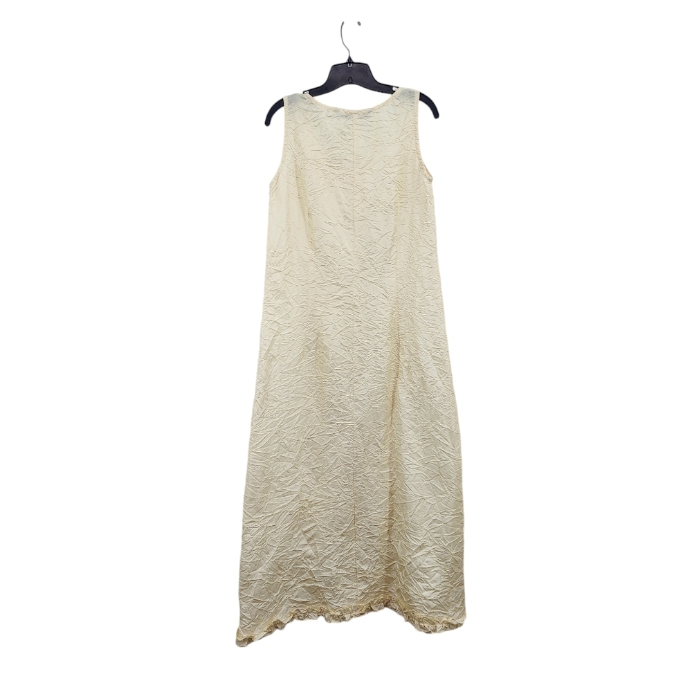 Amy Rigg Women's Vintage Ruffle Hem A-line Tank Crinkle Dress Cream - S - Picture 6 of 6